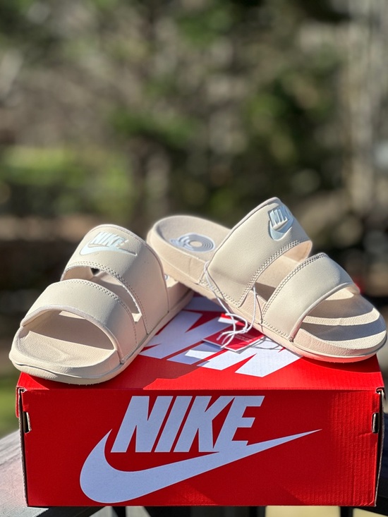 Nike Shoes - Womens Nike Tan Offcourt Recovery Plush Casual Sandal Slides - Womens 8 | 10 NEW